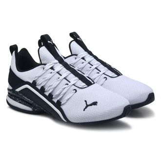 Puma Mens Puma Axelion Cyber City 310321-01 Sneaker Men White Black Low Top Training Shoes