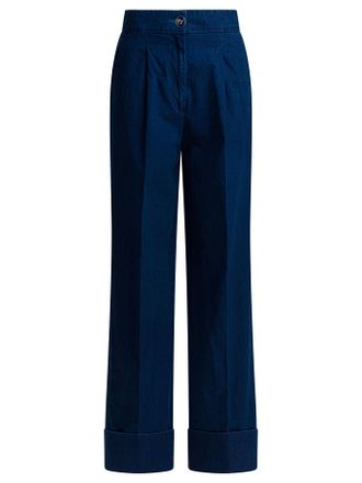 Valentino Brede Pantalon Jeans Met Plooien