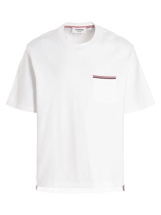 Thom Browne Pocket T Shirt Bianco-Uomo