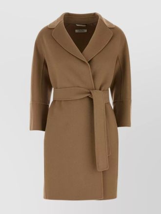 Max Mara virgin wool belted short coat