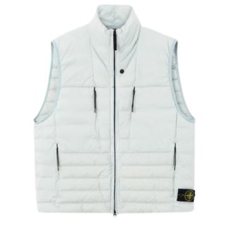 Stone Island Logo Patch Gewatteerd Vest - Heren - Bodywarmers - Blauw - XL - Jassen