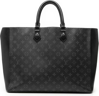Louis Vuitton Black Gray Pvc Leather Pouch Tote Bag (Pre-Owned)