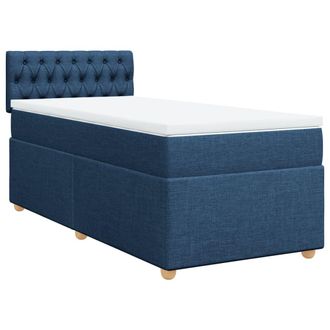 vidaXL Vidaxl - Giroletto A Molle Con Materasso Blu 90x190 Cm In Tessuto