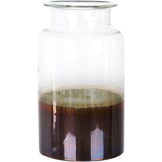 Beliani Florero De Vidrio Multicolor 31 Cm Jarr&oacute;n Hecho A Mano Iridiscente Bhature