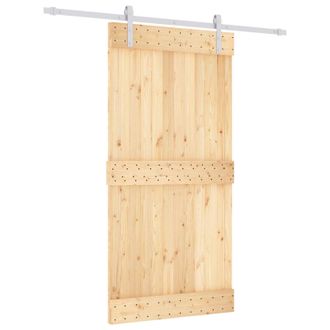 vidaXL Puerta Corredera Natural Y Blanco 100 X 210 Cm Vidaxl