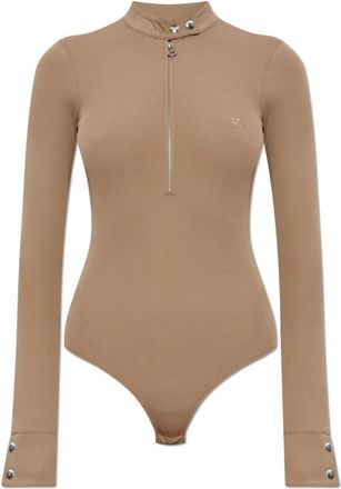 Courr&egrave;ges Lange mouw body - Dames - Bodies - Beige - M - Tops