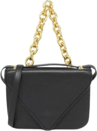 Bottega Veneta Pre-owned Cross Body Bags, female, Black, Size: ONE SIZE Pre-owned Leather Cross Body Bag