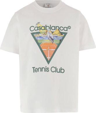 Casablanca Tennis Club Icon T-shirt - male - Casablanca - T-Shirts - White - XL - Tops