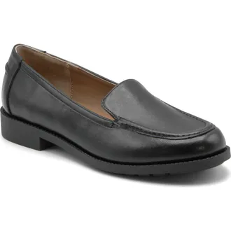 Adrienne Vittadini Wave Loafer in Black Smooth at Nordstrom Rack, Size 10