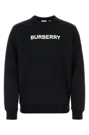 Burberry Logo-Printed Stretch Cotton Sweatshirt - Black