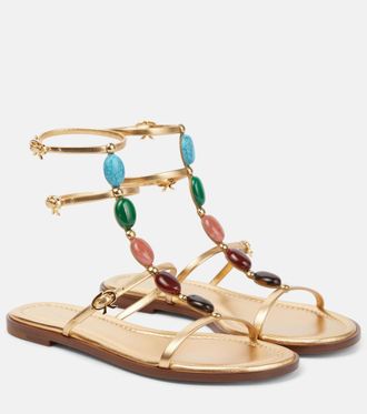 Gianvito Rossi Shanti embellished leather sandals