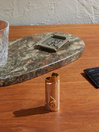 Jacques Marie Mage Artemis Gold-Tone and Sterling Silver Lighter Case