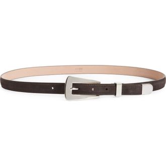 Khaite Lucca Suede Belt in Dark Brown at Nordstrom, Size 100
