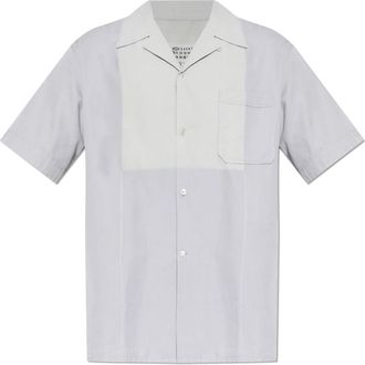 Maison Margiela Pocket Shirt met Korte Mouwen - Heren - Korte mouwen Overhemden - Paars - L - Katoen - Overhemden