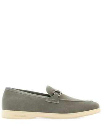 Ferragamo Grijze Su&egrave;de Cosimo Loafers