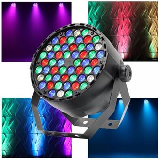Trade Shop Trade Shop - Proiettore Slim Dmx512 Effetto Luce Flat Par Light Rgb+w Alta Luminosita 54 Led