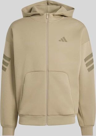 adidas Regular Fit Trainingsjacke mit Kapuze in Oliv, Gr&ouml;&szlig;e XXL
