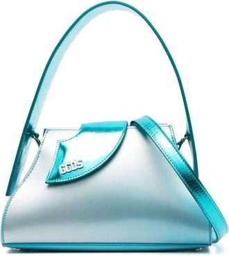 GCDS mini ombré-effect tote bag - women - Polyester/Leather/Polyurethane - One Size - Blue