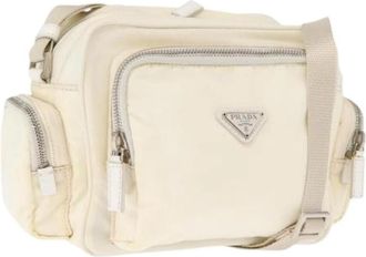 Prada Pre-owned Vintage Cross Body Bag - Dames - Vintage Schoudertas - Wit - ONE Size - Nylon - Vintage