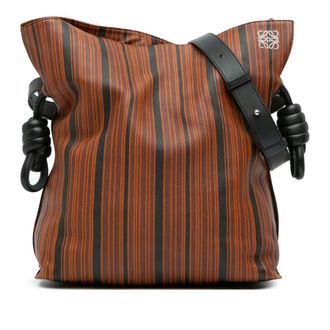 Loewe Pre-owned Loewe Medium Striped Leather Flamenco Knot Tote Ladies 51412