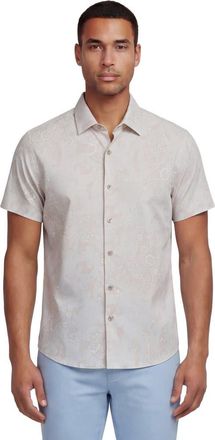 Lords of Harlech Paisley Explosion Mens Printed Button Up Shirt in Paisley Explosion Ivory at Nordstrom, Size X-Large