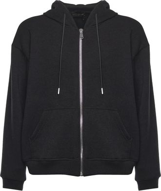 Giuliano Galiano Zwarte Sweater met Ritssluiting Capuchon - Heren - Vesten met rits - Zwart - 2XL - Polyester - Hoodies & sweatvesten