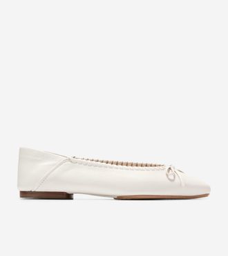 Cole Haan Womens Jaya Travel Ballet Flats - White Size 10.5