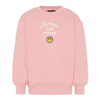 Barrow Round Neck Sweatshirt - male - BARROW - Kids Sweatshirts - Pink - 8 Y - Kids