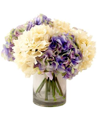 Creative Displays Inc. Purple & Cream Hydrangea Arrangement In Glass Vase