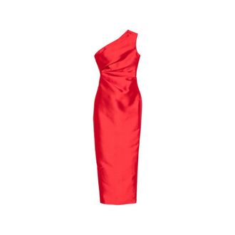 Solace London Party Dresses, female, Red, Size: 2XS One-Shoulder Maxi Dress