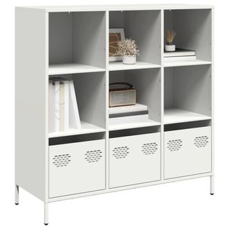 Berkfield Home Highboard&not;White 101.5x39x103.5 cm Steel in White