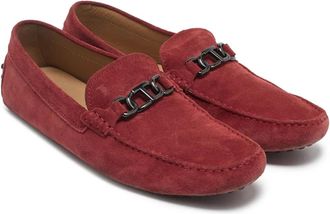 Tod's Mocassini con dettagli a catena - Rosso