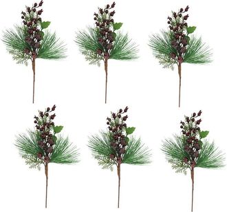 Creative Displays Inc. Set Of 6 Christmas Berry Pick