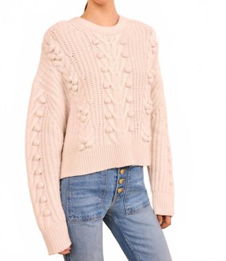 Ulla Johnson Indra Cable Knit Pullover In Alabaster