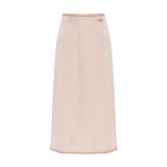 Diesel Midi Skirts, female, Pink, Size: 2XS Midi Skirt