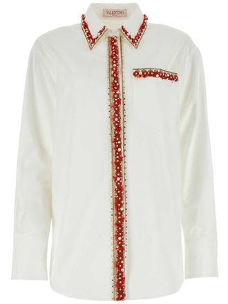 Valentino Garavani Camicia in popeline - Bianco