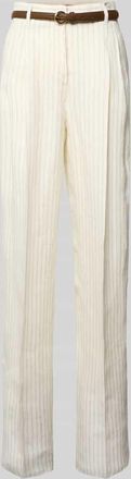 Max Mara Wide Leg Leinenhose mit Tunnelzug Modell PELOTA in Offwhite, Gr&ouml;&szlig;e 42