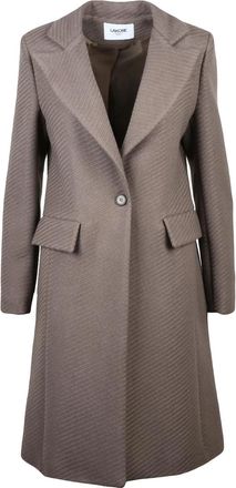 La Kore Turquoise Fitted Wool-Blend Coat