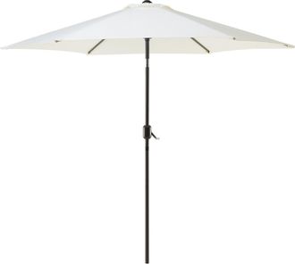 Beliani Sombrilla De Jard&iacute;n De Tela De Poli&eacute;ster Beige Claro 270 Cm Resistente A La Intemperie Varese