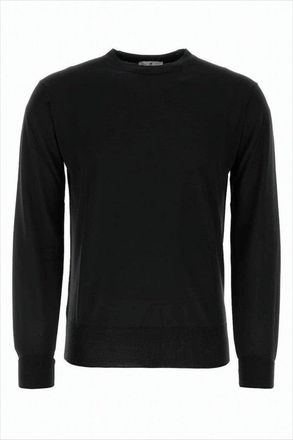 Pantaloni Torino Classic Crew Neck Sweater With Ribbed Detailing