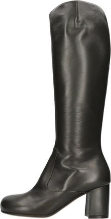 Dries Van Noten Leren Laarzen - Dames - Laarzen met Hak - Groen - 37 EU - Leer - Schoenen
