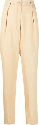 Forte_Forte Canvas High Waist Pants - Dames - Broeken - Geel - S - Broeken