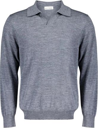 Autore Stewart Polo Knit - Heren - Ronde hals truien - Grijs - 2XL - Wol - Truien & Vesten