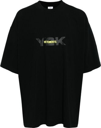 VETEMENTS logo-print cotton T-shirt - unisex - Cotton - S - Black