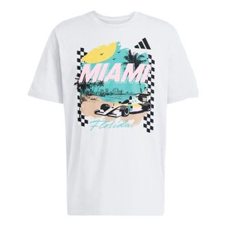 adidas Miami Race T-Shirt White LG4656