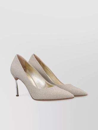 Casadei glitter blade pointed toe stiletto pumps
