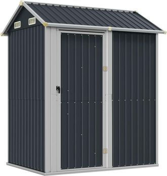 vidaXL Cobertizo De Jard&iacute;n Acero Galvanizado Antracita 192x152,5x237cm Vidaxl