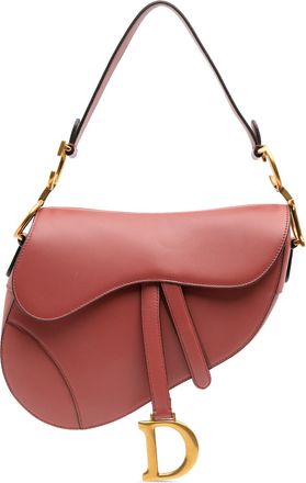Dior Pre-owned Womens Saddle Shoulder Bag Leather - Brown - One Size