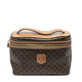 Celine Pre-owned Womens Top Handle Toiletry Pouch - Brown - One Size