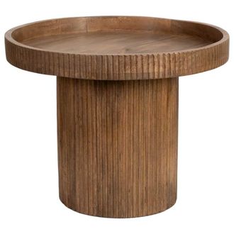 Wanderlust Deco Mesa de centro de madera marr&oacute;n, 60x60x45h cm